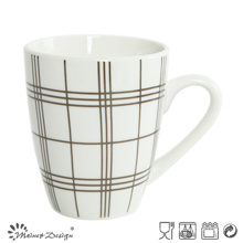 10 oz de porcelana con etiqueta de café taza